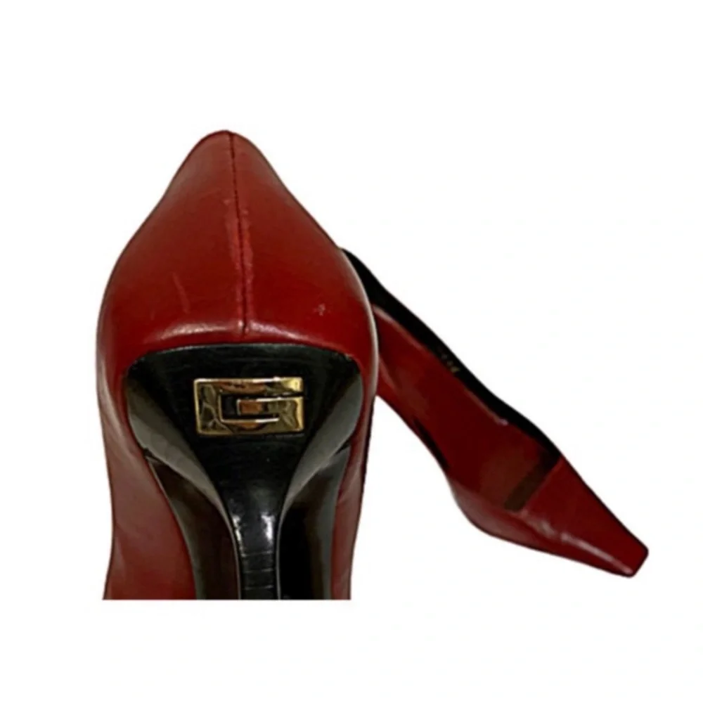 Gucci Shoes Pumps High Heels Red Square Toe Shoes Stunning & Elegant Size 36.5 - Picture 3 of 13